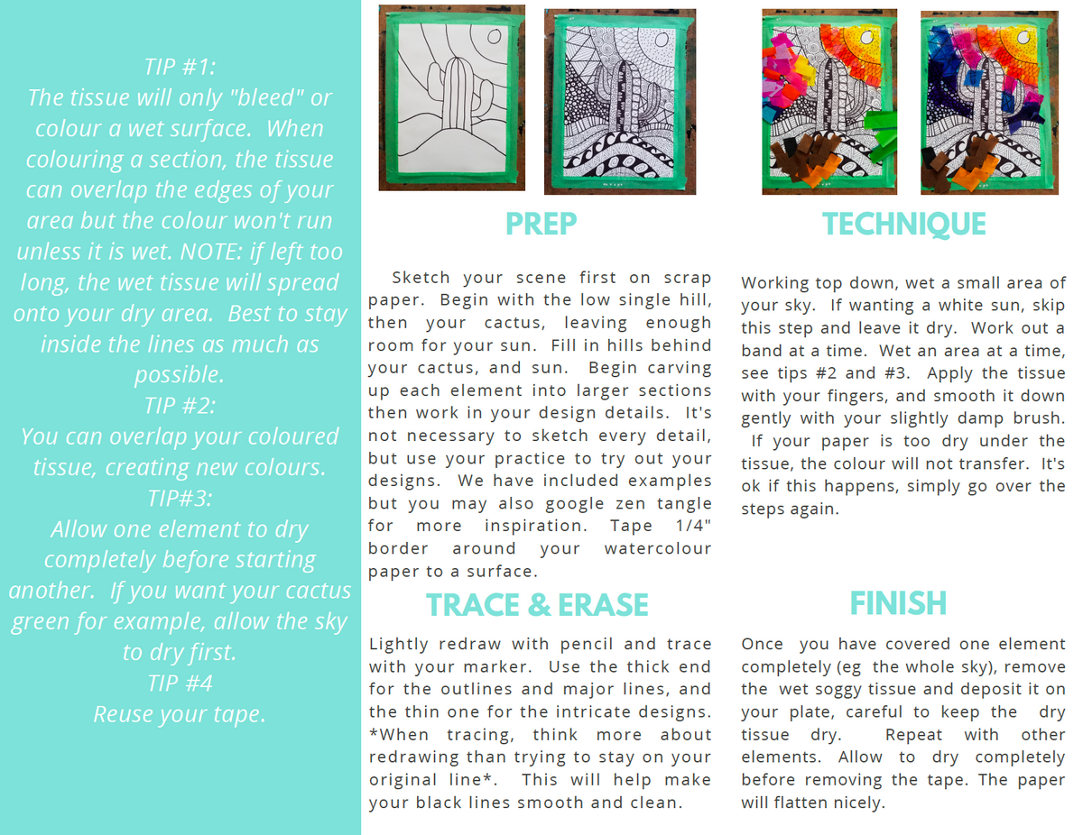 Zen Tangle Bleeding Tissue Art Kit Art and Class